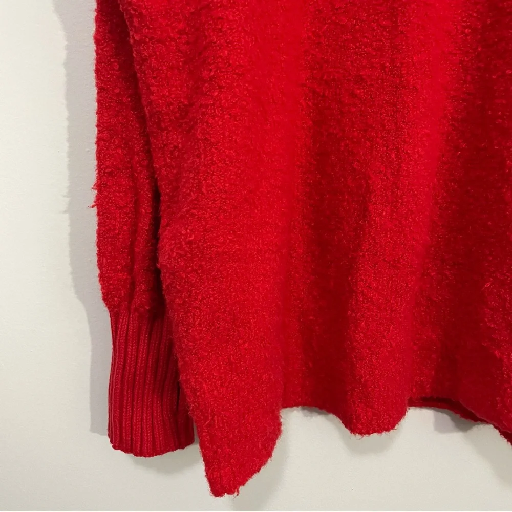 Aerie Offline Red Wool Blend Textured Turtleneck Sweater Size L